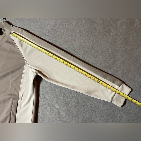 Elie Tahari Men’s Jacket Tan White  Size Large Raglan Varsity Coat Casual - Picture 5 of 6